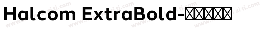 Halcom ExtraBold字体转换